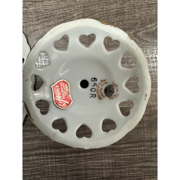 VTG Lefton Pink Roses Floral Chintz Footed Plate Pedestal Serving Dish *READ* - Picture 8 of 8